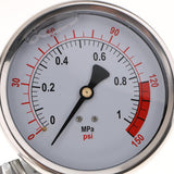 Max 100mm Stainless Steel Liquid Oil Filled Pressure Gauge 0-1MPa