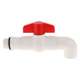 Max 25mm UPVC Ton Barrel Replacement Outlet Faucet Tap for Oil Water 90 Degree