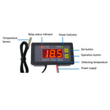 Max AC200 LCD Digital Temperature Temp Controller -55-120 Red 5A With Cover
