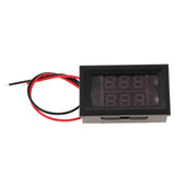 Max DC 4-28V Dual Display Digital Thermometer NTC Metal Probe Red Red Display