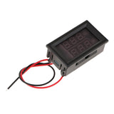 Max DC 4-28V Dual Display Digital Thermometer NTC Metal Probe Red Red Display