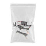 Max DC 4-28V Dual Display Digital Thermometer NTC Metal Probe Red Red Display