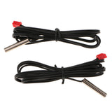 Max DC 4-28V Dual Display Digital Thermometer NTC Metal Probe Red Red Display