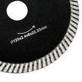 Max 125mm 5" Diamond Fine Tooth Corrugated Sheet Cutting Disc for Concrete Stone