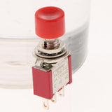 Maxbell 3 Pieces 6mm Toggle Switch Reset Button DS-612 Red Cap Reset Button C-NO-NC