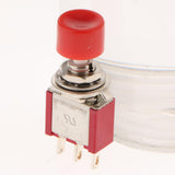 Maxbell 3 Pieces 6mm Toggle Switch Reset Button DS-612 Red Cap Reset Button C-NO-NC