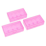 Maxbell 3 Pcs Battery Storage Box Hard Plastic Battery Case Holder Organizer Pink