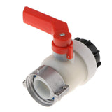 Max 1000L IBC Tank HDPE Screwable Ball Valve DN50 50mm 2" Inlet Diameter 62mm