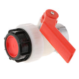Max 1000L IBC Tank HDPE Screwable Ball Valve DN50 50mm 2" Inlet Diameter 62mm