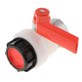 Max 1000L IBC Tank HDPE Screwable Ball Valve DN50 50mm 2" Inlet Diameter 62mm