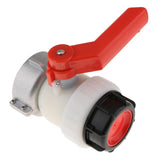 Max 1000L IBC Tank HDPE Screwable Ball Valve DN50 50mm 2" Inlet Diameter 75mm