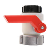 Max 1000L IBC Tank HDPE Screwable Ball Valve DN50 50mm 2" Inlet Diameter 75mm
