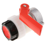 Max 1000L IBC Tank HDPE Screwable Ball Valve DN50 50mm 2" Inlet Diameter 75mm