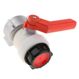 Max 1000L IBC Tank HDPE Screwable Ball Valve DN50 50mm 2" Inlet Diameter 80mm