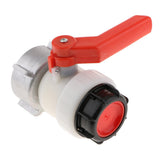 Max 1000L IBC Tank HDPE Screwable Ball Valve DN50 50mm 2" Inlet Diameter 80mm