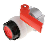 Max 1000L IBC Tank HDPE Screwable Ball Valve DN50 50mm 2" Inlet Diameter 80mm
