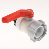 Max 1000L IBC Tank HDPE Screwable Ball Valve DN50 50mm 2" Inlet Diameter 80mm