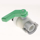 Max 1000L IBC Tank HDPE Screwable Ball Valve DN50 50mm 2" Inlet Diameter 62mm