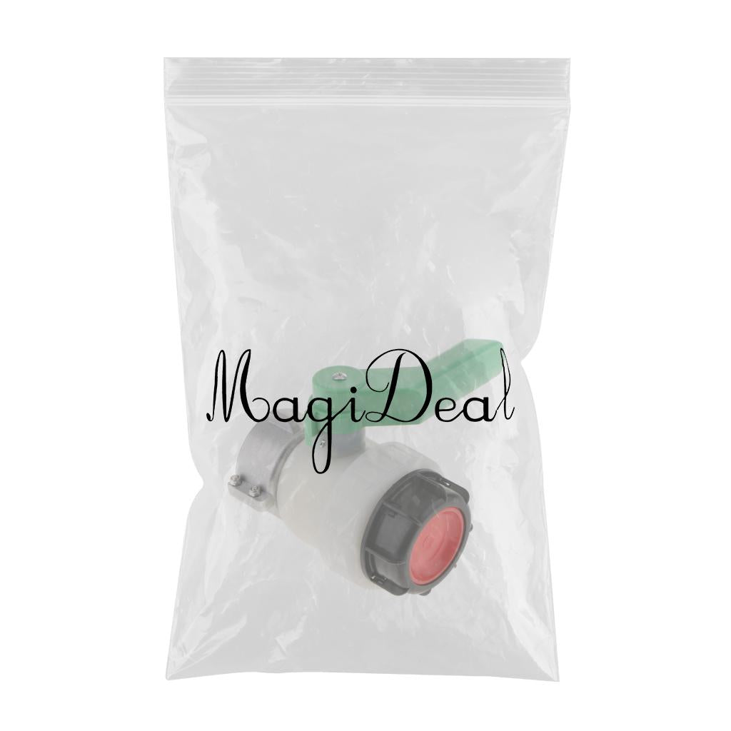 Max 1000L IBC Tank HDPE Screwable Ball Valve DN50 50mm 2" Inlet Diameter 62mm