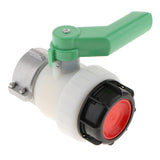 Max 1000L IBC Tank HDPE Screwable Ball Valve DN50 50mm 2" Inlet Diameter 62mm