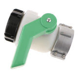Max 1000L IBC Tank HDPE Screwable Ball Valve DN50 50mm 2" Inlet Diameter 62mm