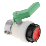 Max 1000L IBC Tank HDPE Screwable Ball Valve DN50 50mm 2" Inlet Diameter 62mm