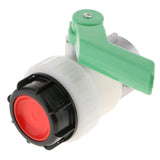 Max 1000L IBC Tank HDPE Screwable Ball Valve DN50 50mm 2" Inlet Diameter 62mm
