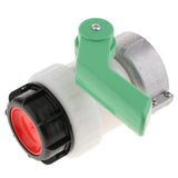 Max 1000L IBC Tank HDPE Screwable Ball Valve DN50 50mm 2" Inlet Diameter 75mm