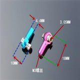Max Maxb Aluminum M3 Link Rod End Ball Joint CW for 1/10 RC Car Crawler Buggy Blue