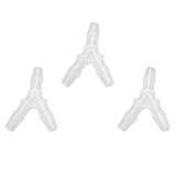 Maxbell 3 Pieces Y Type Equal Diameter Tee Hose Joints Silicone Tube 6.4mm