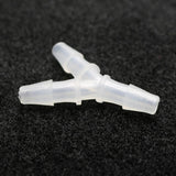 Maxbell 3 Pieces Y Type Equal Diameter Tee Hose Joints Silicone Tube 6.4mm
