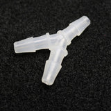 Maxbell 3 Pieces Y Type Equal Diameter Tee Hose Joints Silicone Tube 6.4mm