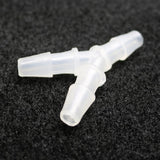 Maxbell 3 Pieces Y Type Equal Diameter Tee Hose Joints Silicone Tube 6.4mm