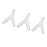 Maxbell 3 Pieces Y Type Equal Diameter Tee Hose Joints Silicone Tube 6.4mm