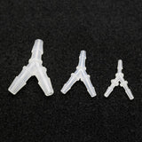 Maxbell 3 Pieces Y Type Equal Diameter Tee Hose Joints Silicone Tube 6.4mm