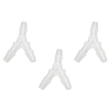 Maxbell 3 Pieces Y Type Equal Diameter Tee Hose Joints Silicone Tube 6.4mm