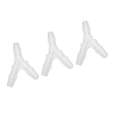 Maxbell 3 Pieces Y Type Equal Diameter Tee Hose Joints Silicone Tube 6.4mm