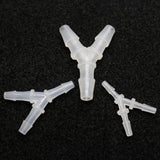Maxbell 3 Pieces Y Type Equal Diameter Tee Hose Joints Silicone Tube 6.4mm