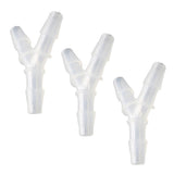 Maxbell 3 Pieces Y Type Equal Diameter Tee Hose Joints Silicone Tube 12mm