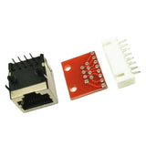Max RJ45 Connector PCB and Breakout Board Kit Check Ethernet  Not Weld with Pin