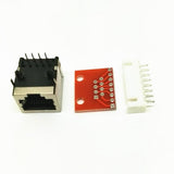 Max RJ45 Connector PCB and Breakout Board Kit Check Ethernet  Not Weld with Pin
