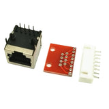 Max RJ45 Connector PCB and Breakout Board Kit Check Ethernet  Not Weld with Pin