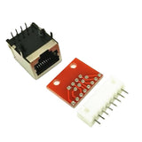 Max RJ45 Connector PCB and Breakout Board Kit Check Ethernet  Not Weld with Pin