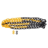 Max Maxb Plastic Safety Chain 6mm x 3800 Meter Roll Plastic Link Warning Chain Black + Yellow