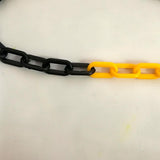 Max Maxb Plastic Safety Chain 6mm x 3800 Meter Roll Plastic Link Warning Chain Black + Yellow
