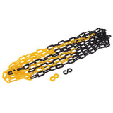 Max Maxb Plastic Safety Chain 6mm x 3800 Meter Roll Plastic Link Warning Chain Black + Yellow