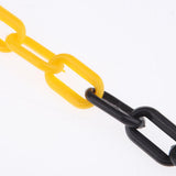 Max Maxb Plastic Safety Chain 6mm x 3800 Meter Roll Plastic Link Warning Chain Black + Yellow