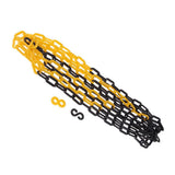 Max Maxb Plastic Safety Chain 6mm x 3800 Meter Roll Plastic Link Warning Chain Black + Yellow
