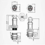 Max 1pair GX16 Air Plug Aviation Plug And Socket Connectors Cable Plug Socket GX16-2 Pin