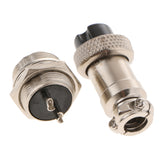 Max 1pair GX16 Air Plug Aviation Plug And Socket Connectors Cable Plug Socket GX16-2 Pin